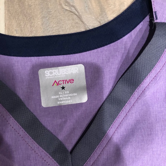 BRAND NEW NEVER WORN SCRUB TOPS, XL - Picture 4 of 5